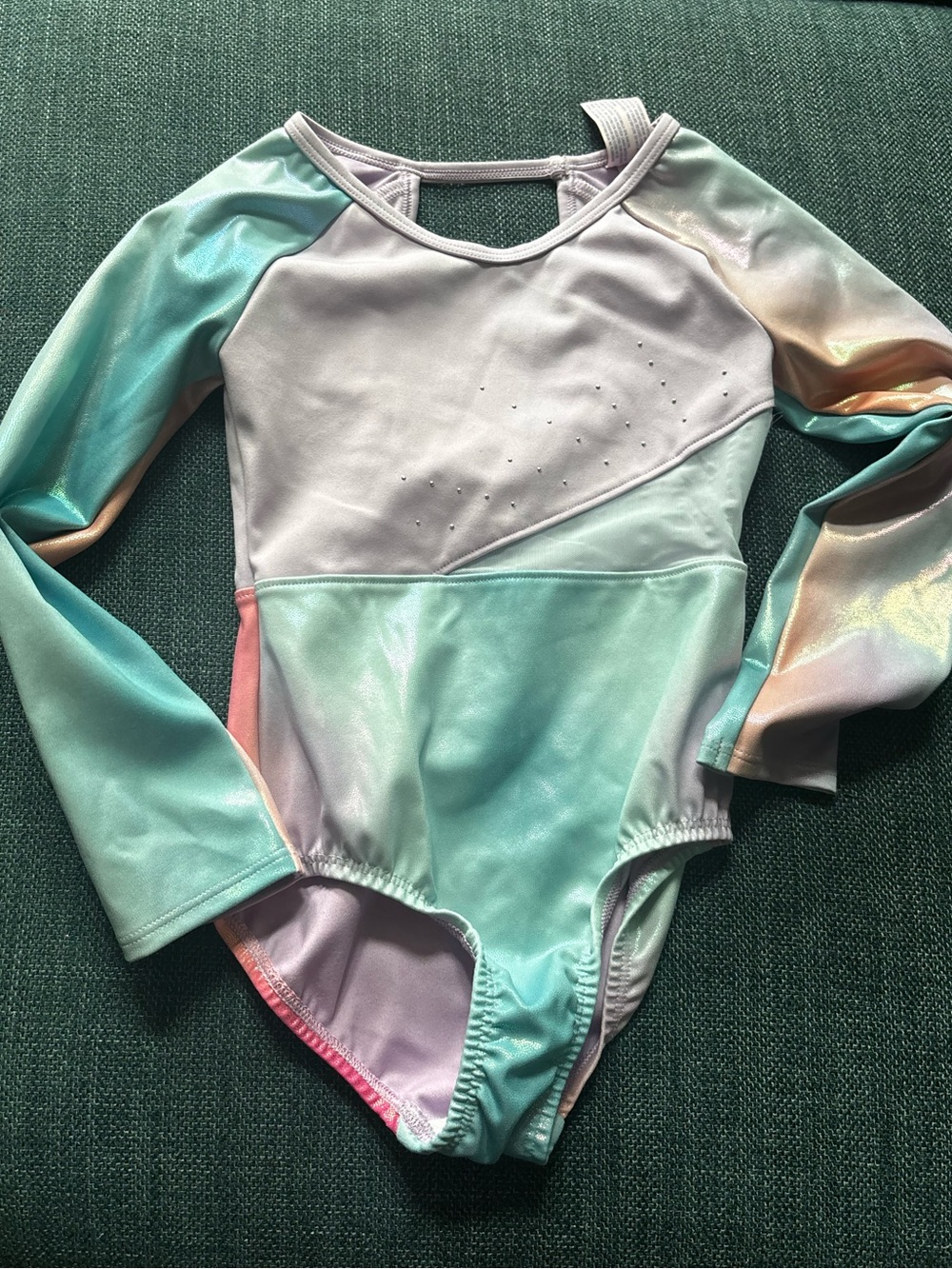 More Than Magic Pastel Ombre Long-Sleeve One-Piece leotard- Mint, Pink, Peach